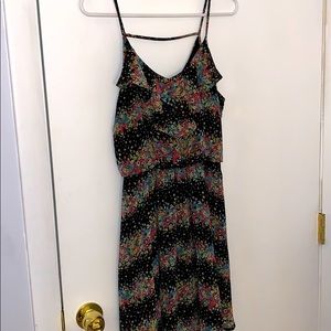 Floral black dress